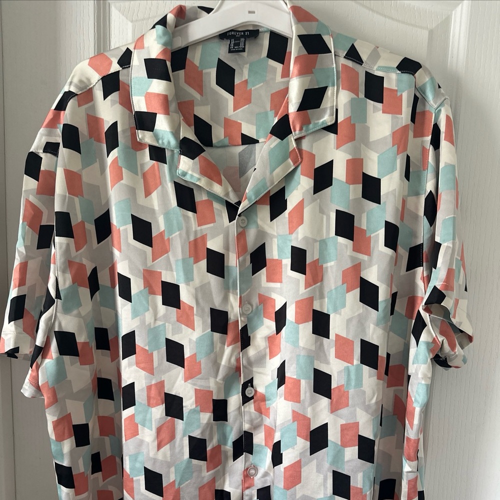 Forever 21 Mens Polo Art Deco